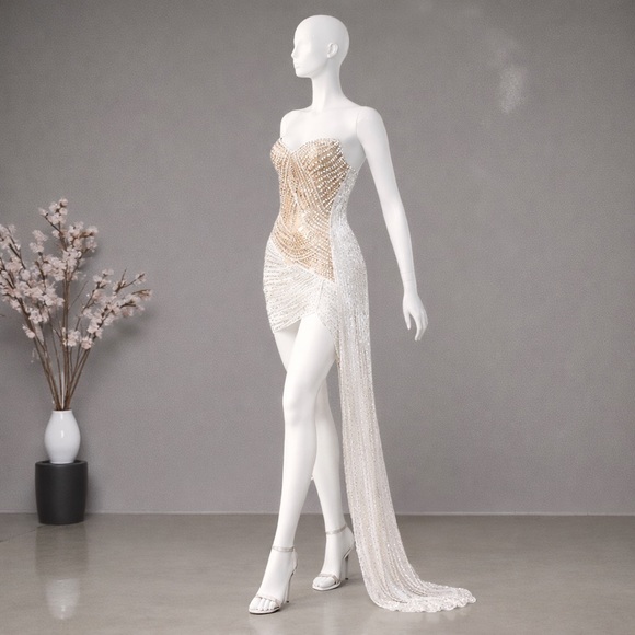 Banjul Strapless Crystal & Sequin Dress - Picture 12 of 16